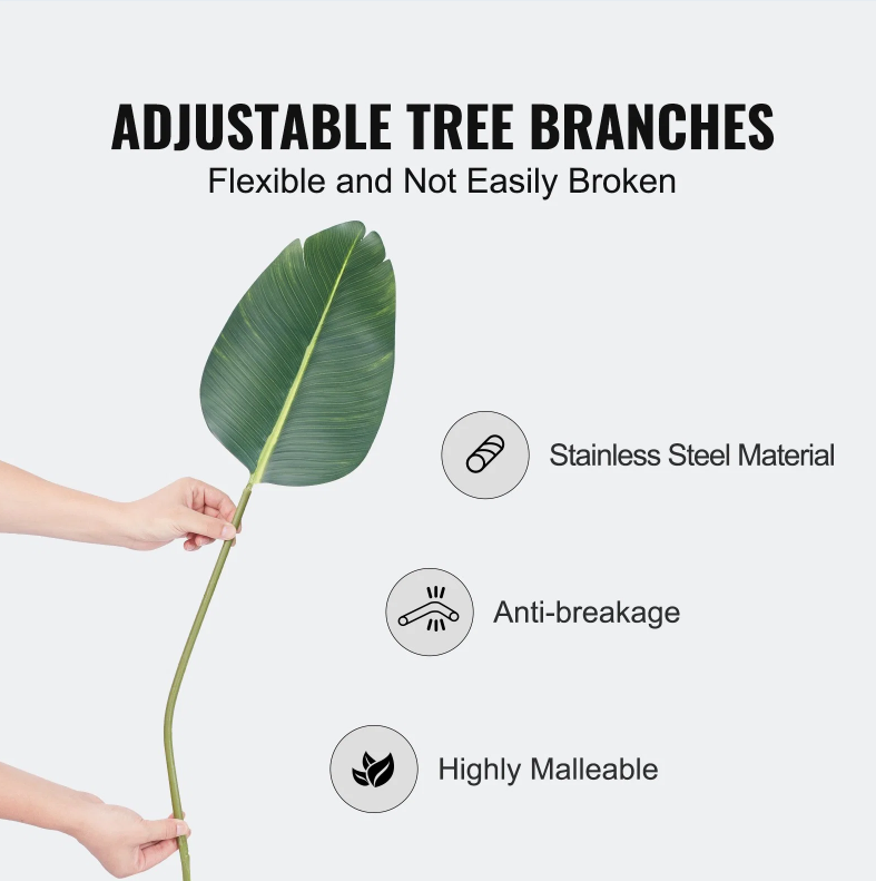 5FT Artificial Bird of Paradise Tree | Faux Tropical Indoor Plant with Adjustable Branches | Home and Office Decor